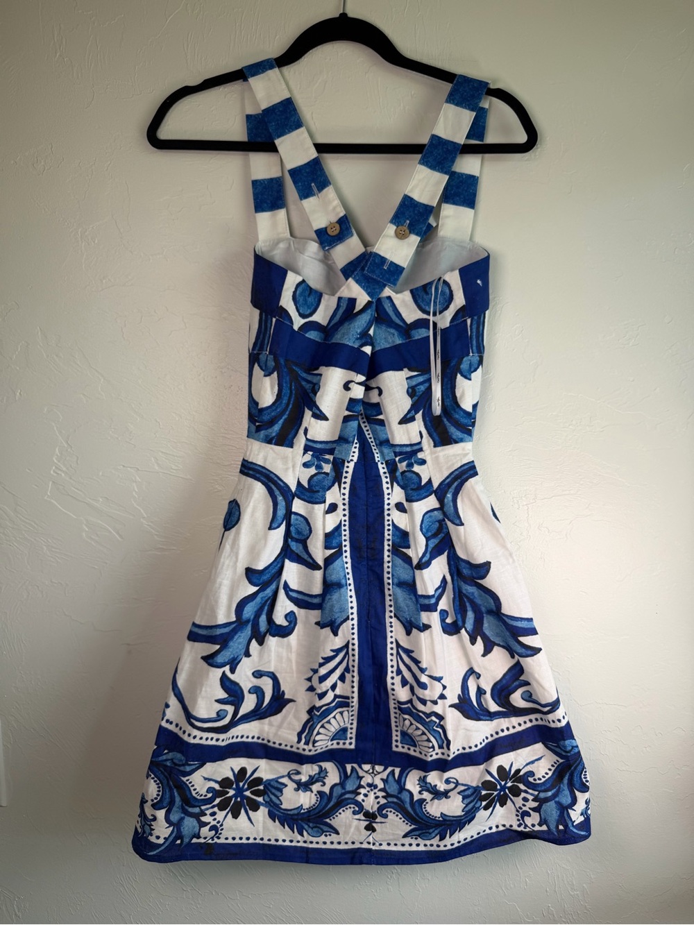 Mia Milani Maegan mini dress in sapphire/white zayna sz xs - Picture 8 of 9